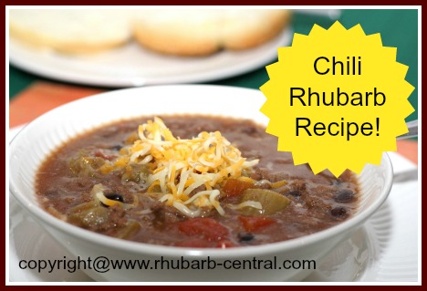 Rhubarb Chili - Make a Rhubarb Supper / Dinner Dish Recipe